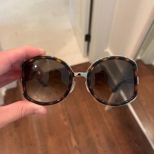 Salvatore Ferragamo tortoise shell sunglasses